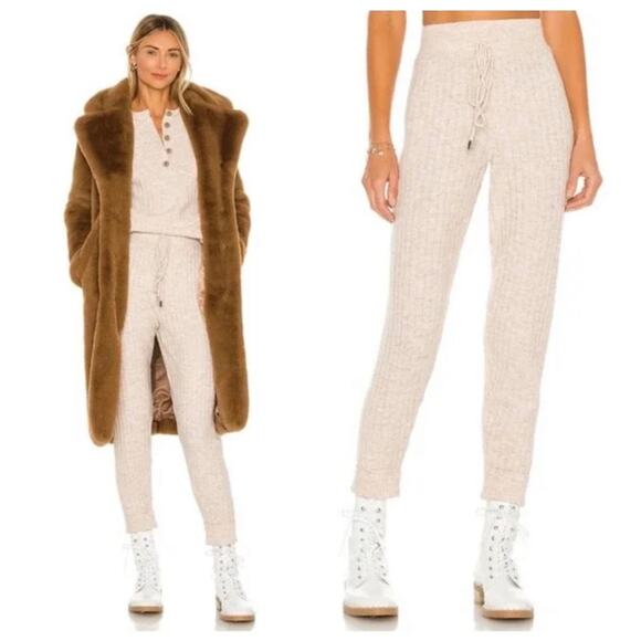 Intimately Free People Around The Clock Ribbed Joggers Oatmeal XL